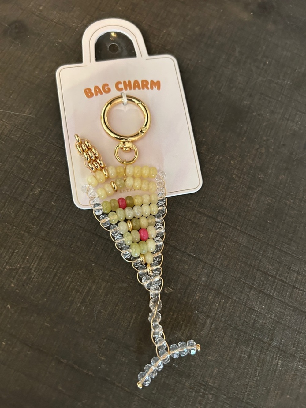 NWT Anthropologie Bag Charm/Keychain